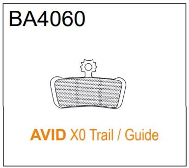 BRAKE AUTHORITY BA4060B - AVID SRAM BRAKE PADS MTB BURLY