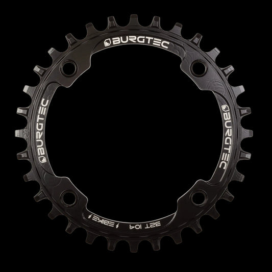 BURGTEC 104mm BCD Inside Fit E­Bike Steel Thick Thin Chainring ­ 34T