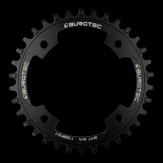 BURGTEC 104mm BCD Outside Fit E­Bike Steel Thick Thin Chainring ­ 34T