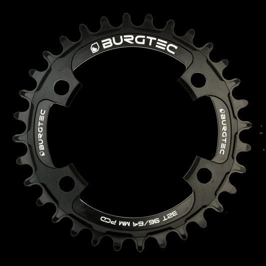 BURGTEC 96/64mm PCD Thick Thin Chainring ­ 32T ­ Burgtec Black