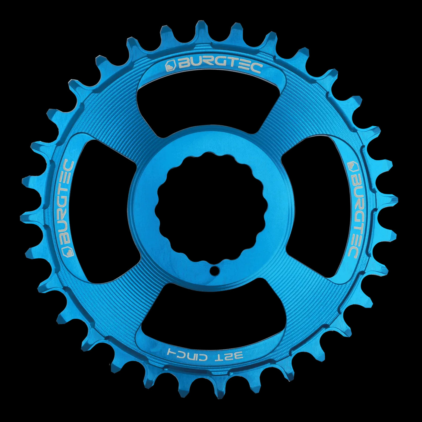 BURGTEC Cinch Thick Thin Chainring ­ 32T ­Deep Blue