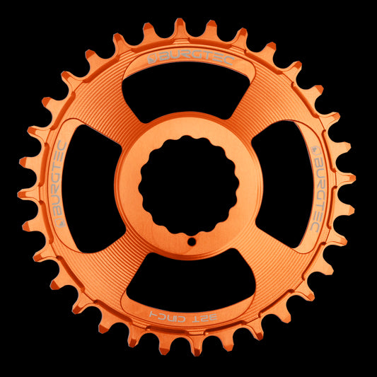 BURGTEC Cinch Thick Thin Chainring ­ 32T ­ Iron Bro Orange