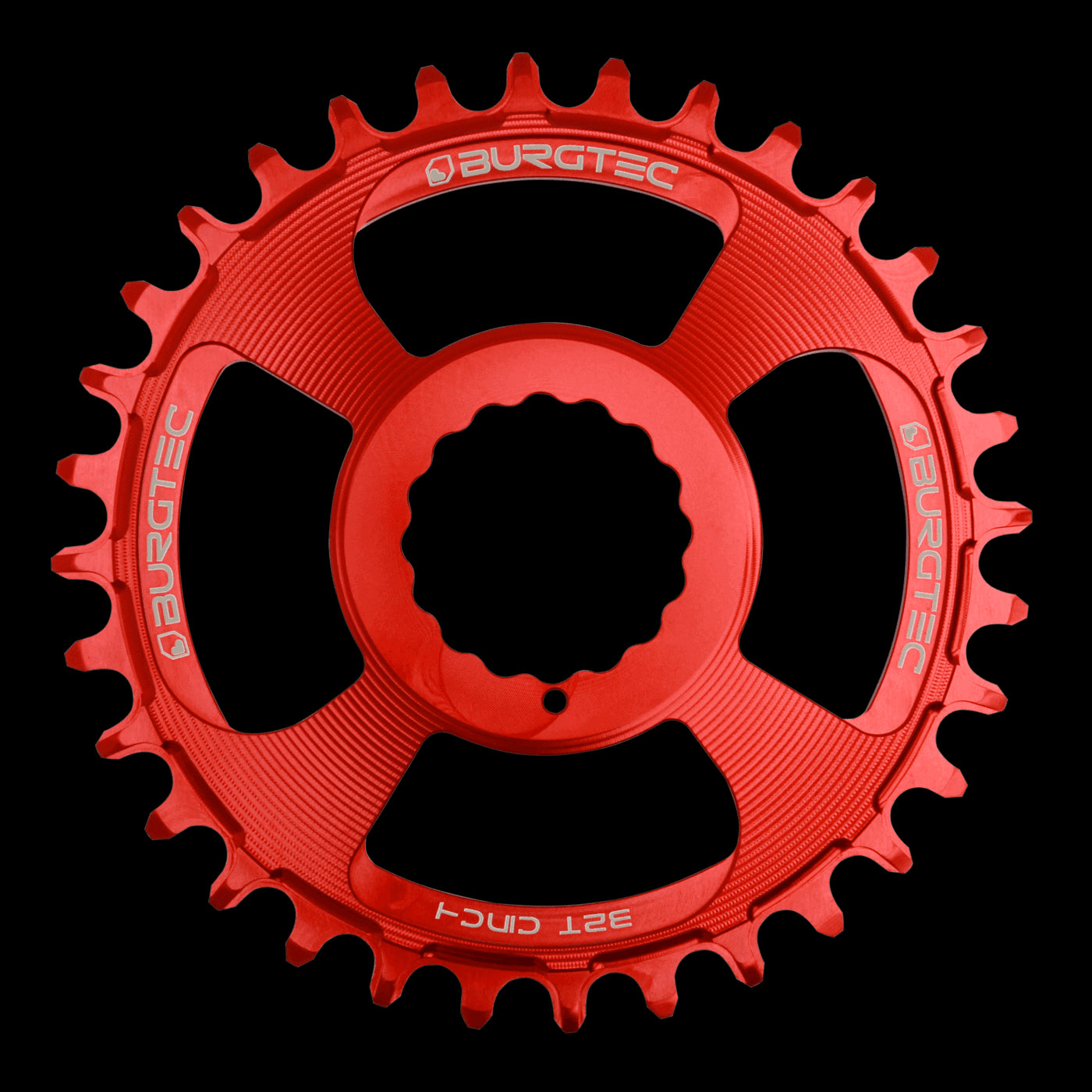 BURGTEC Cinch Thick Thin Chainring ­ 32T ­ Race Red