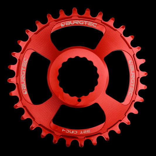 BURGTEC Cinch Thick Thin Chainring ­ 32T ­ Race Red