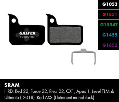 GALFER BIKE FD469G1455 ROAD Brake Pad