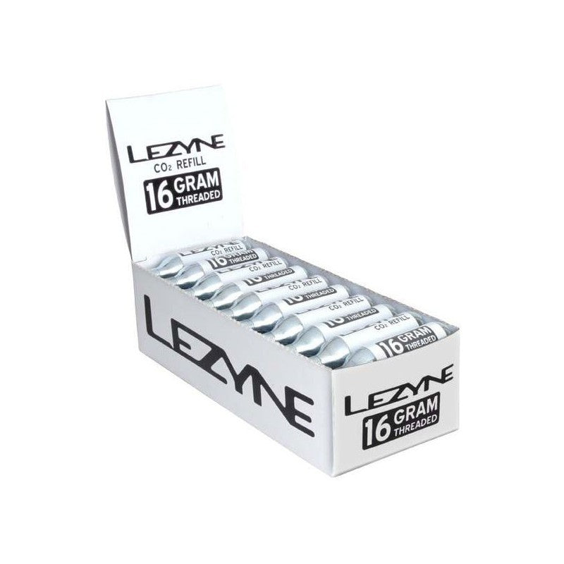 LEZYNE 16G CO2 CARTRIDGE Silver Box 30pcs