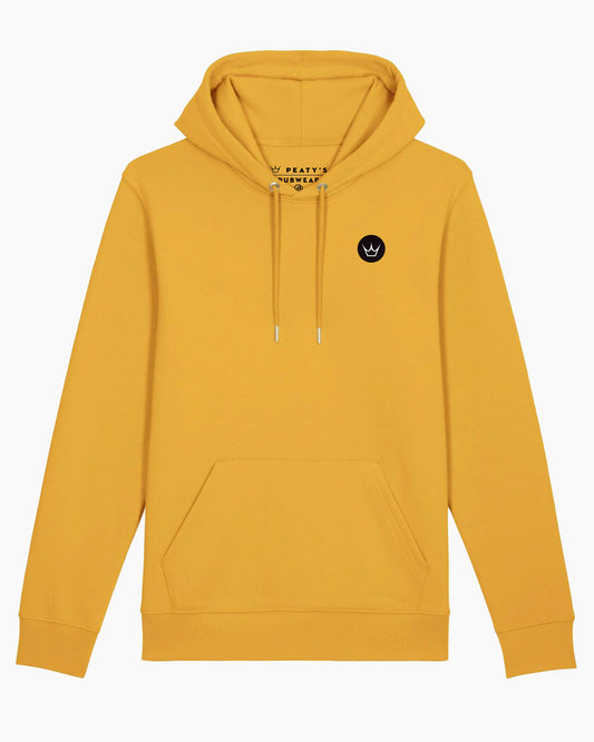 Peaty's AW23 PubWear Embroidered Hoody - Crown / Ochre L