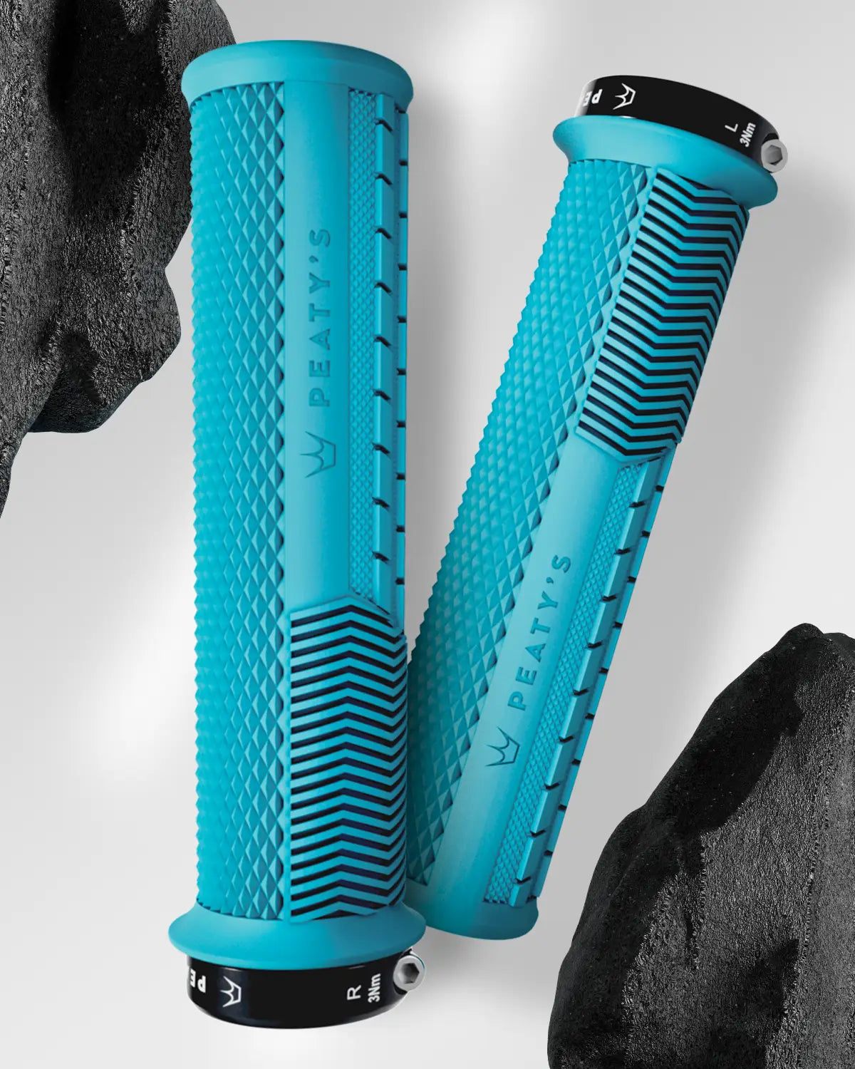 Peaty's Monarch Grip - Knurl - Thin - Turquoise