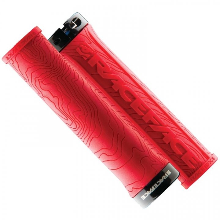 RACE FACE GRIP HALF NELSON W/LOCK RED