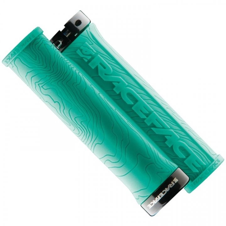 RACE FACE GRIP HALF NELSON W/LOCK TURQUOISE