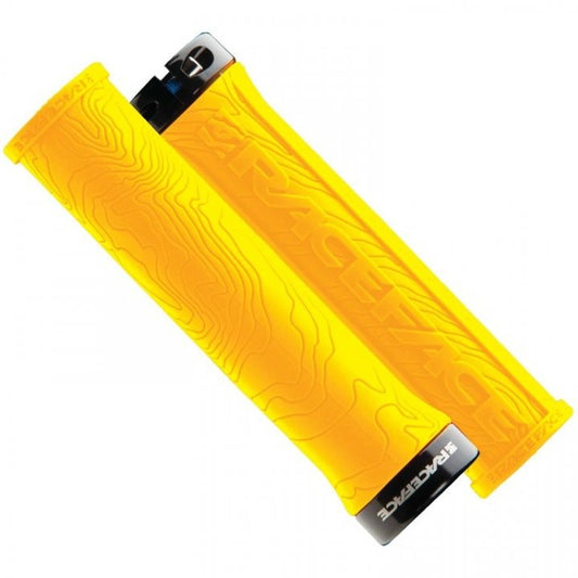 RACE FACE GRIP HALF NELSON W/LOCK YELLOW