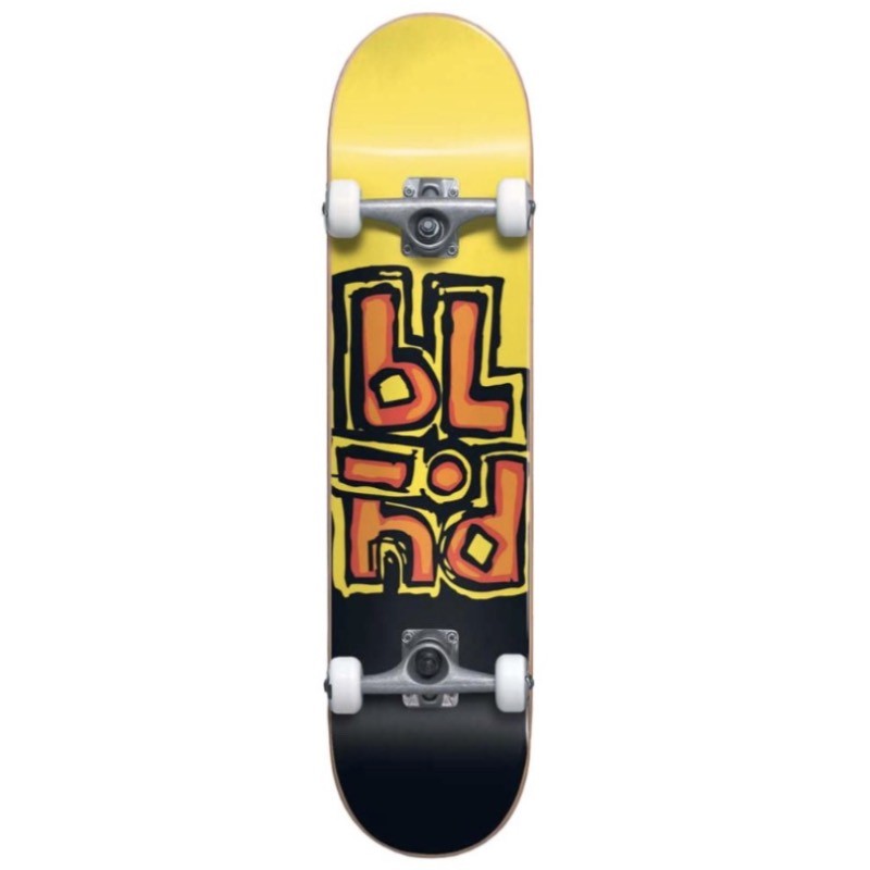 BLIND 7.5 OG STACKED FP SOFT WHEELS COMPLETE Black/Yellow