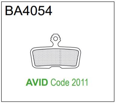 BRAKE AUTHORITY BA4054B - AVID Code R BRAKE PADS MTB BURLY