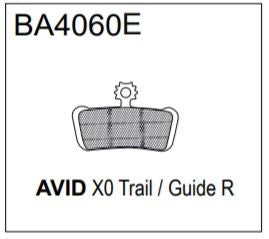 BRAKE AUTHORITY BA4060E - AVID SRAM BRAKE PADS ELECTRIC