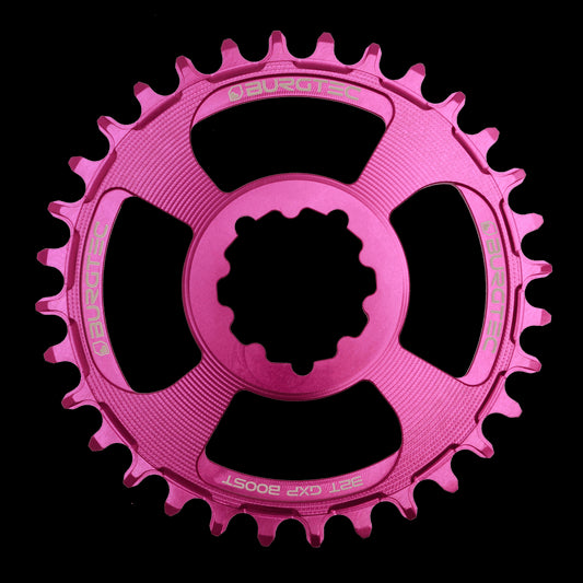 BURGTEC GXP Boost 3mm Offset Thick Thin Chainring ­ 34T ­ Purple Rain