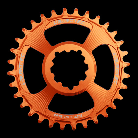 BURGTEC GXP Boost 3mm Offset Thick Thin Chainring ­Iron Bro Orange­ 32T