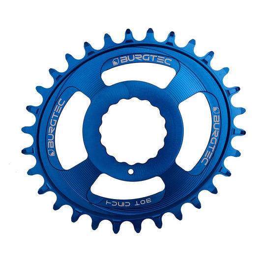 BURGTEC Oval Cinch Thick Thin Chainring ­Deep Blue ­32T