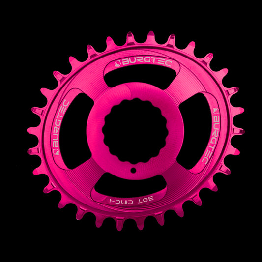 BURGTEC Oval Cinch Thick Thin Chainring ­Purple Rain ­32T