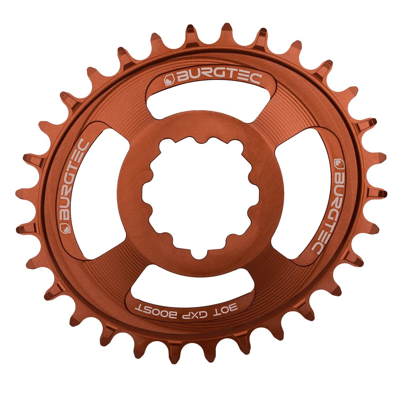 BURGTEC Oval GXP Boost 3mm Offset Thick Thin Chainring ­ 32T ­ Kash Bronze