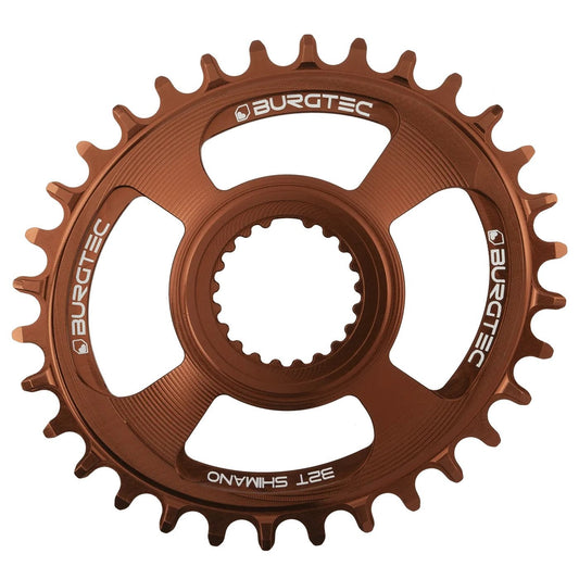 BURGTEC Oval Shimano Direct Mount Thick Thin Chainring - 32T - Kash Bronze