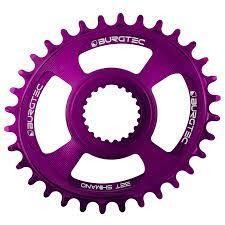 BURGTEC Oval Shimano Direct Mount Thick Thin Chainring - 32T - Purple Rain