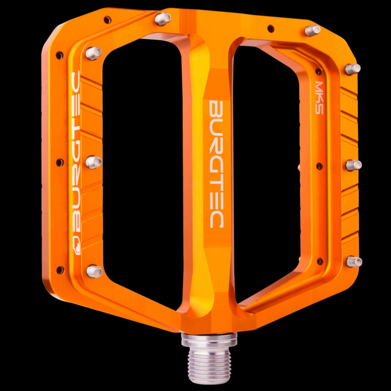 BURGTEC Penthouse Flat MK5 Pedals ­ Iron Bro Orange ­ Steel