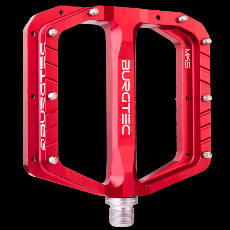 BURGTEC Penthouse Flat MK5 Pedals ­ Race Red ­ Steel