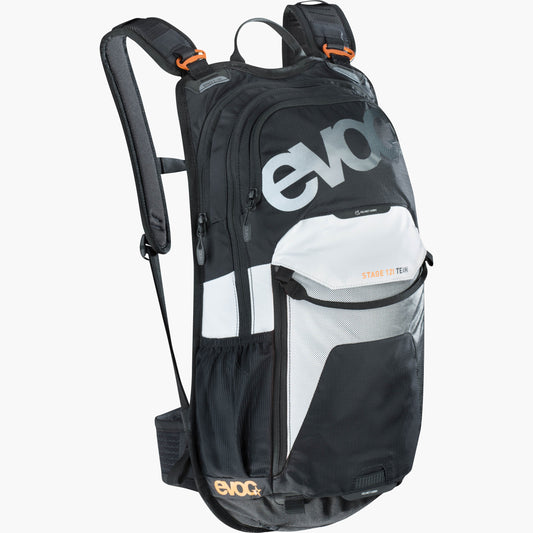 EVOC STAGE 12L TEAM BLACK - WHITE - NEON ORANGE BACKPACK