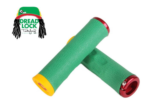 ODI F-1 SERIES DREAD LOCK V2.1 LOCK-ON GRIPS Rasta Colourway