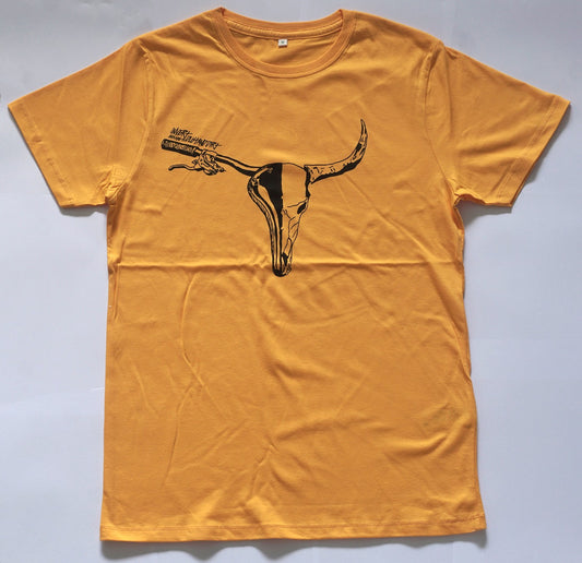 INVERT BIKE AND SKULL YELLOW T-SHIRT M