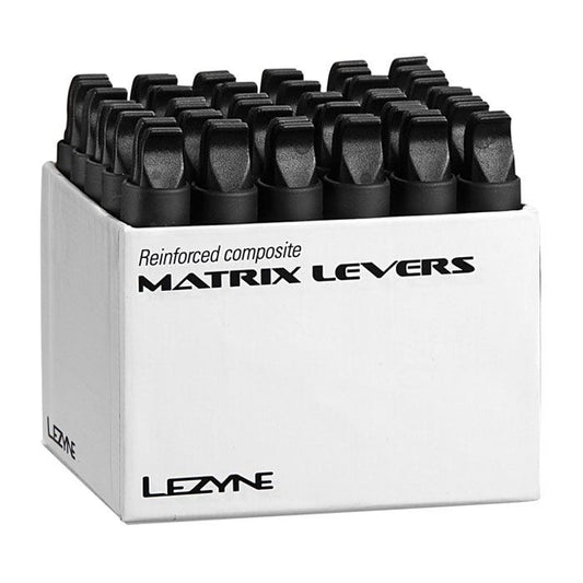 LEZYNE MATRIX LEVER BOX Of 30 Black Tire Levers