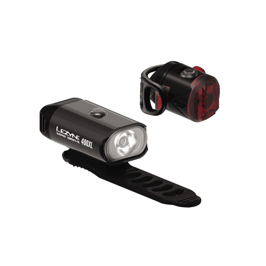 LEZYNE MINI DRIVE 400 XL / FEMTO USB PAIR Black Bike Lights