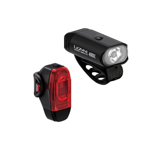 LEZYNE MINI DRIVE 400XL / KTV DRIVE+ PAIR Black Bicycle Light