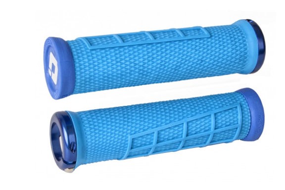 ODI ELITE FLOW LOCK-ON GRIPS Blue Grip