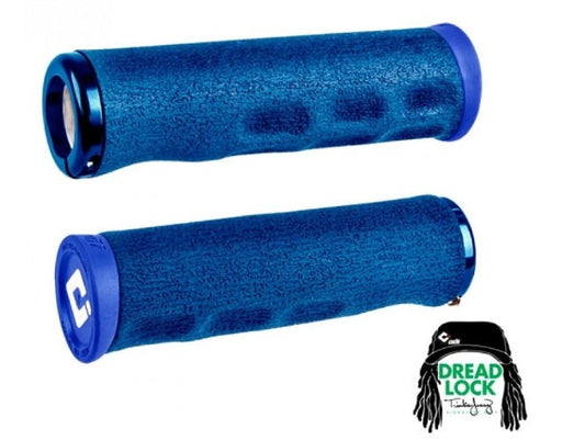 ODI F-1 SERIES DREAD LOCK V2.1 LOCK-ON GRIPS Blue