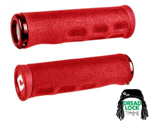 ODI F-1 SERIES DREAD LOCK V2.1 LOCK-ON GRIPS Red