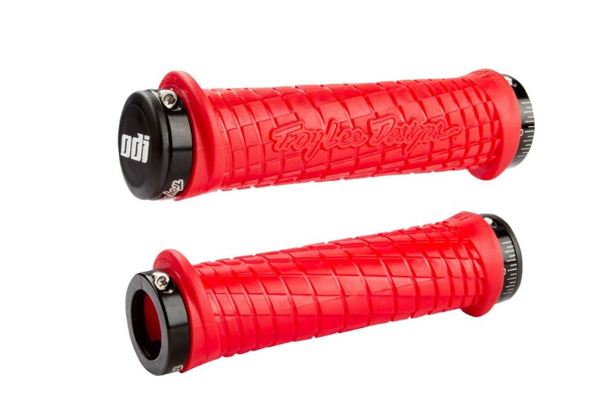 ODI Troy Lee Designs Lock GRIPS On Red