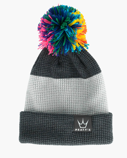 Peaty's AW23 PubWear Merino Bobble Hat - Two-tone Grey