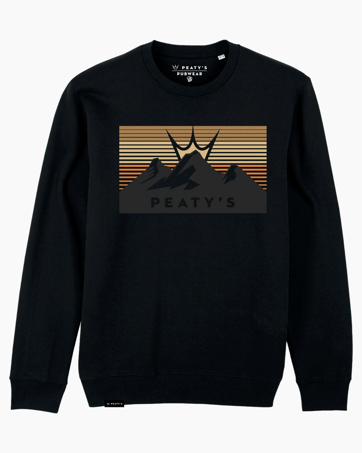 Peaty's AW24 PubWear Crew Jumper - 3 Peaks Sunset / Black - Large