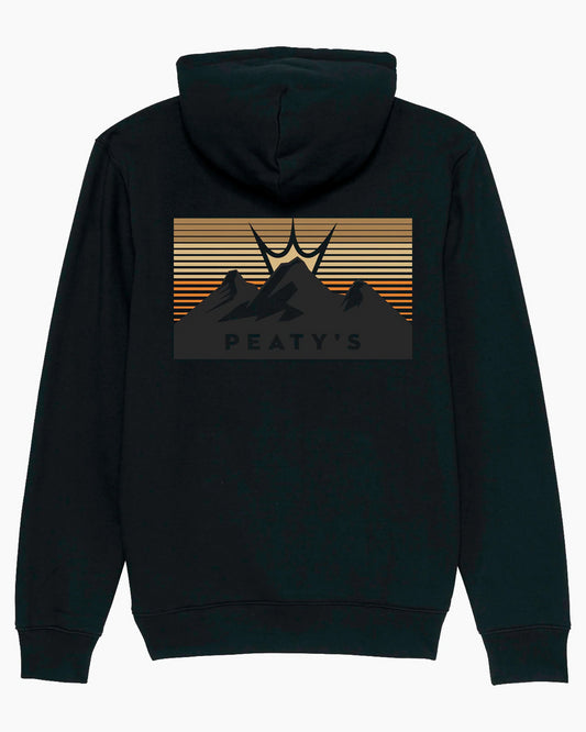 Peaty's AW24 PubWear Zip Hoody - 3 Peaks Sunset / Black - Large