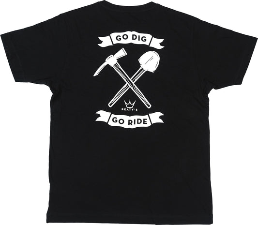 Peaty's Go Dig Go Ride T-Shirt Black - M