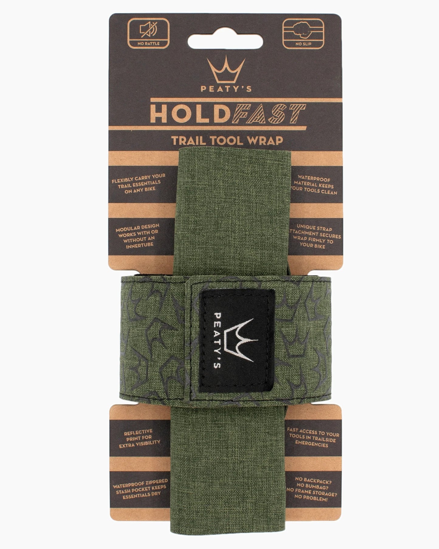 Peaty's HoldFast Trail Tool Wrap - Moss Green