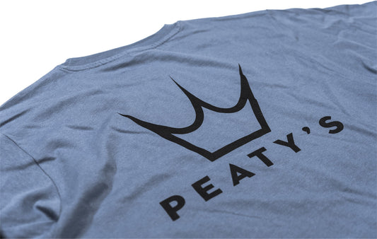 Peaty's Ride Wear Printed T-Shirt - Faded Denim - L