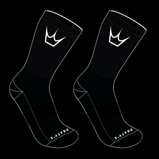 Peaty's Shredsocks - Black / White Crown