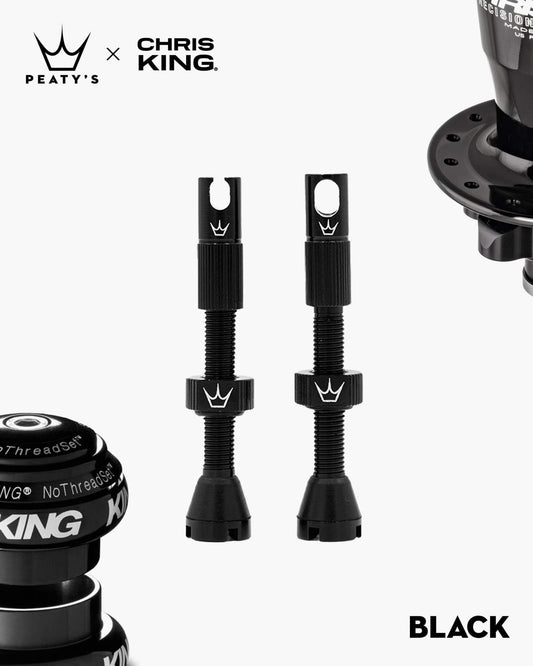 Peaty's x Chris King (MK2) Tubeless Valves - 42mm / Black